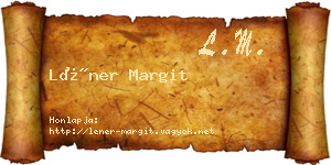 Léner Margit névjegykártya