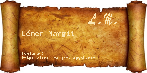 Léner Margit névjegykártya